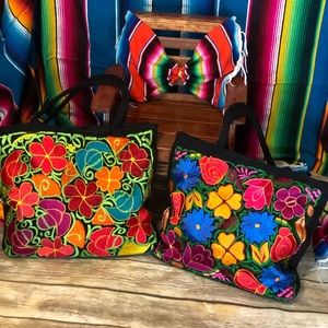 Colorful embroidered tote bags 😍